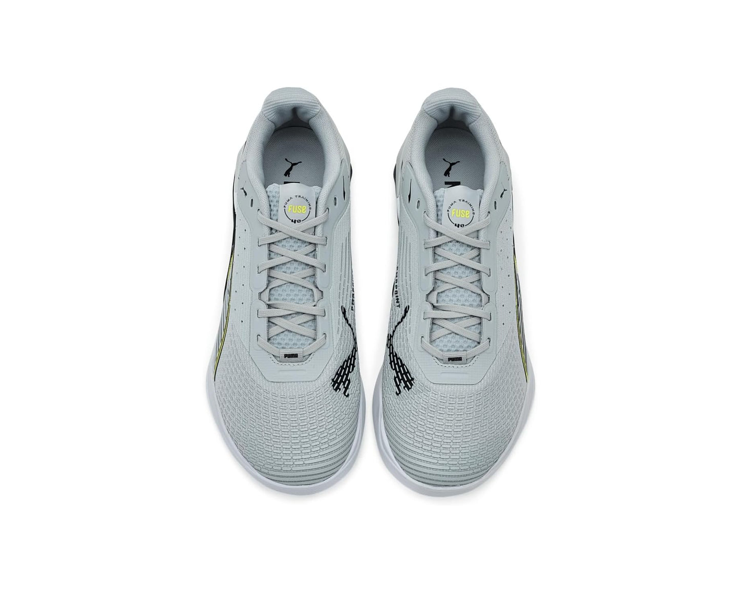 Men's PUMA Fuse 4.0 Cross Training Shoes Cool Light Gray/Puma Black/Lux Lime