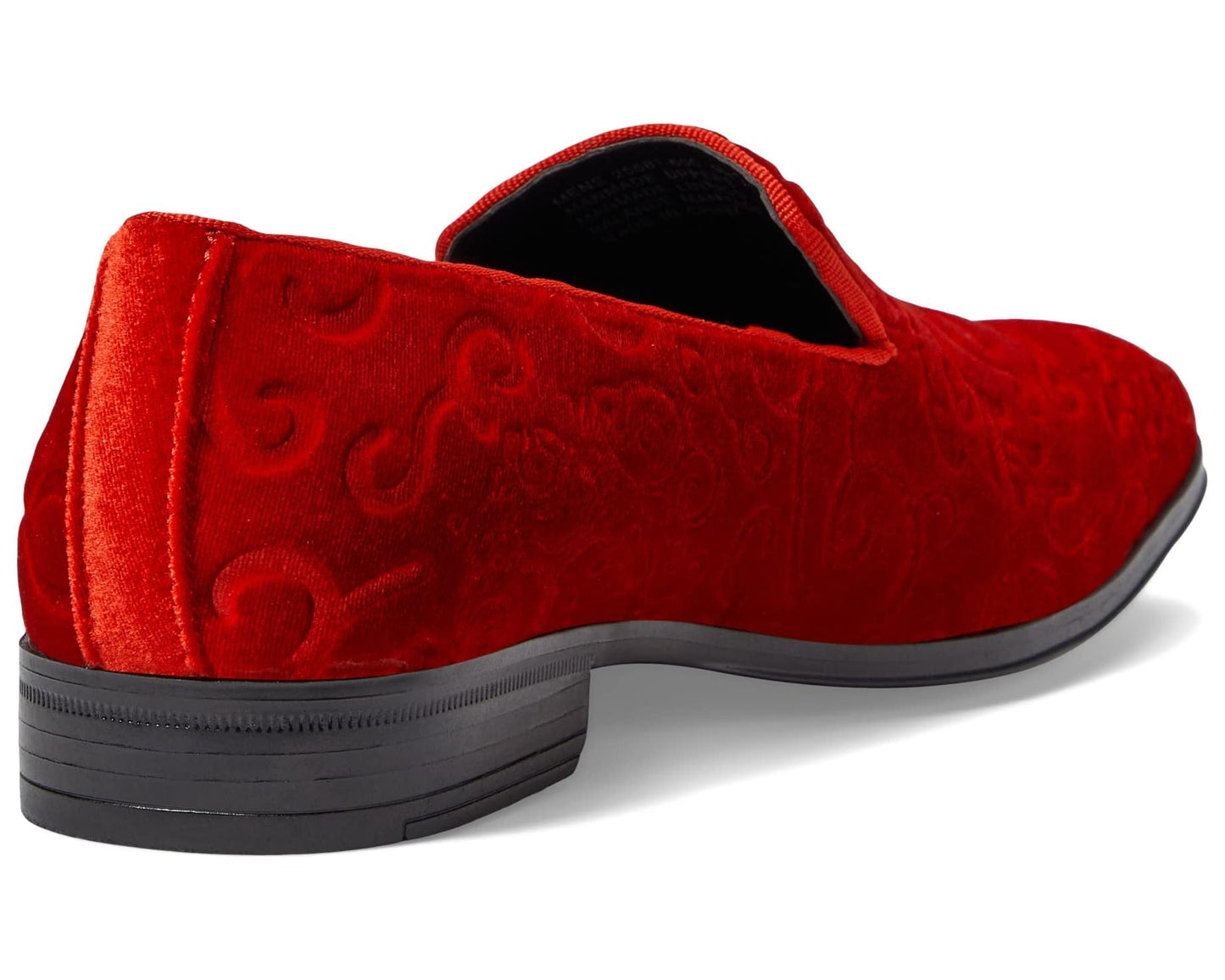 Men's Stacy Adams Saunders Velour Slip-On Red