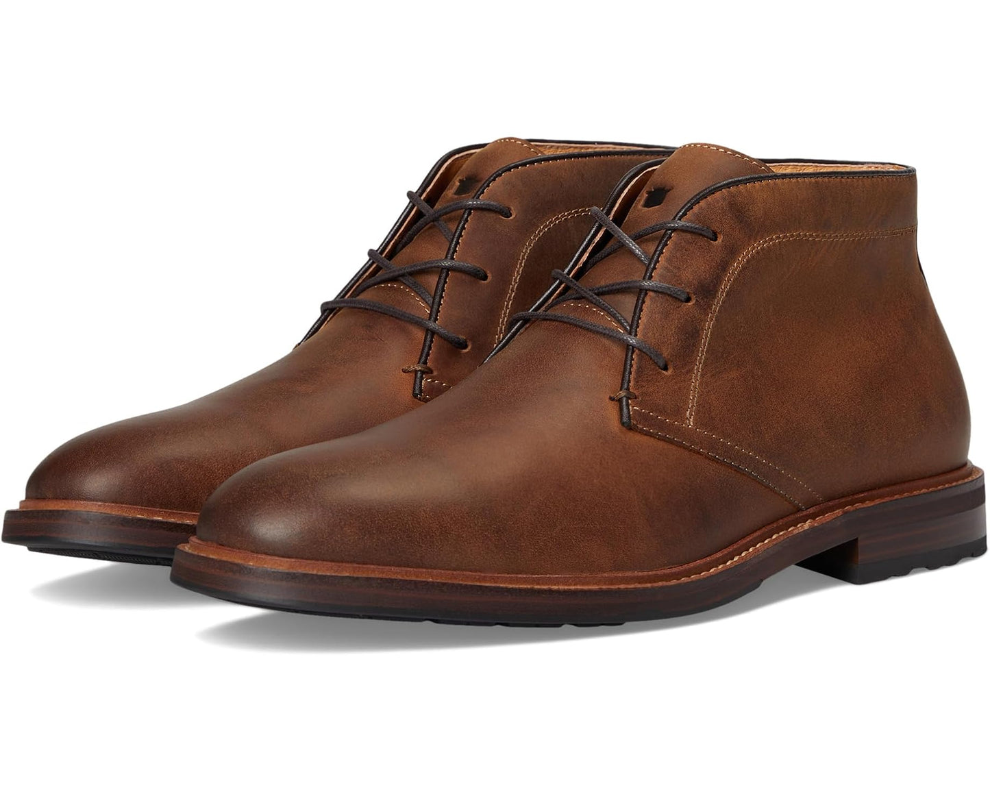 Men's Florsheim Anthem Plain Toe Chukka Boots Brown Crazy Horse