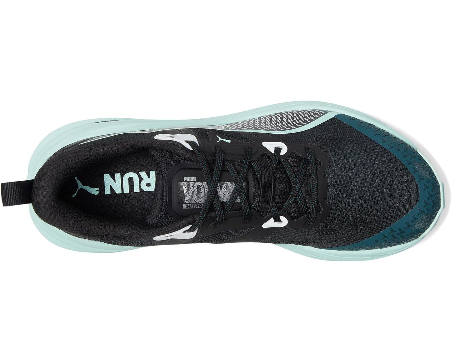 Men's PUMA Voyage Nitro Trail Running Shoes Green Terrain/Mint Melt