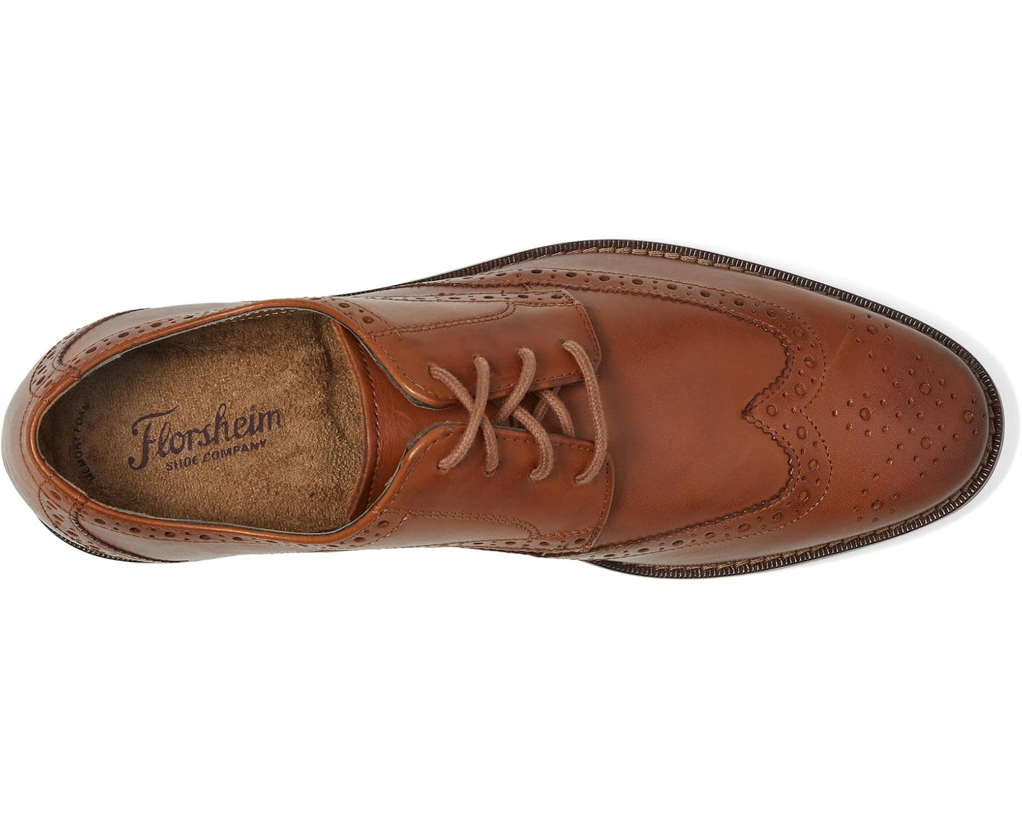 Men's Florsheim Montinaro Wingtip Oxford Saddle Tan Smooth