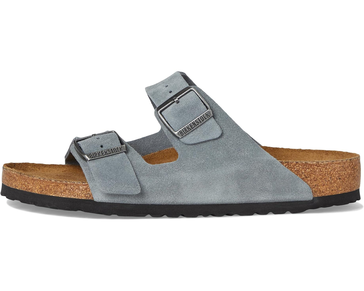 Men's Birkenstock Arizona Soft Footbed - Suede Basalt Gray
