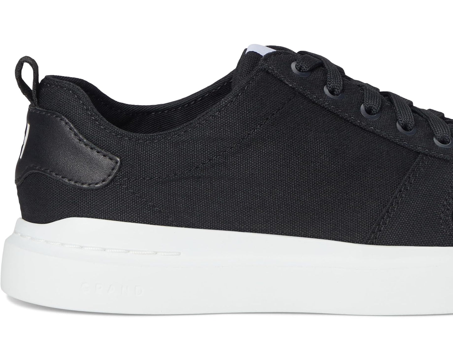 Men's Cole Haan GrandPro Rally Canvas Court Sneaker Black Canvas/Optic White