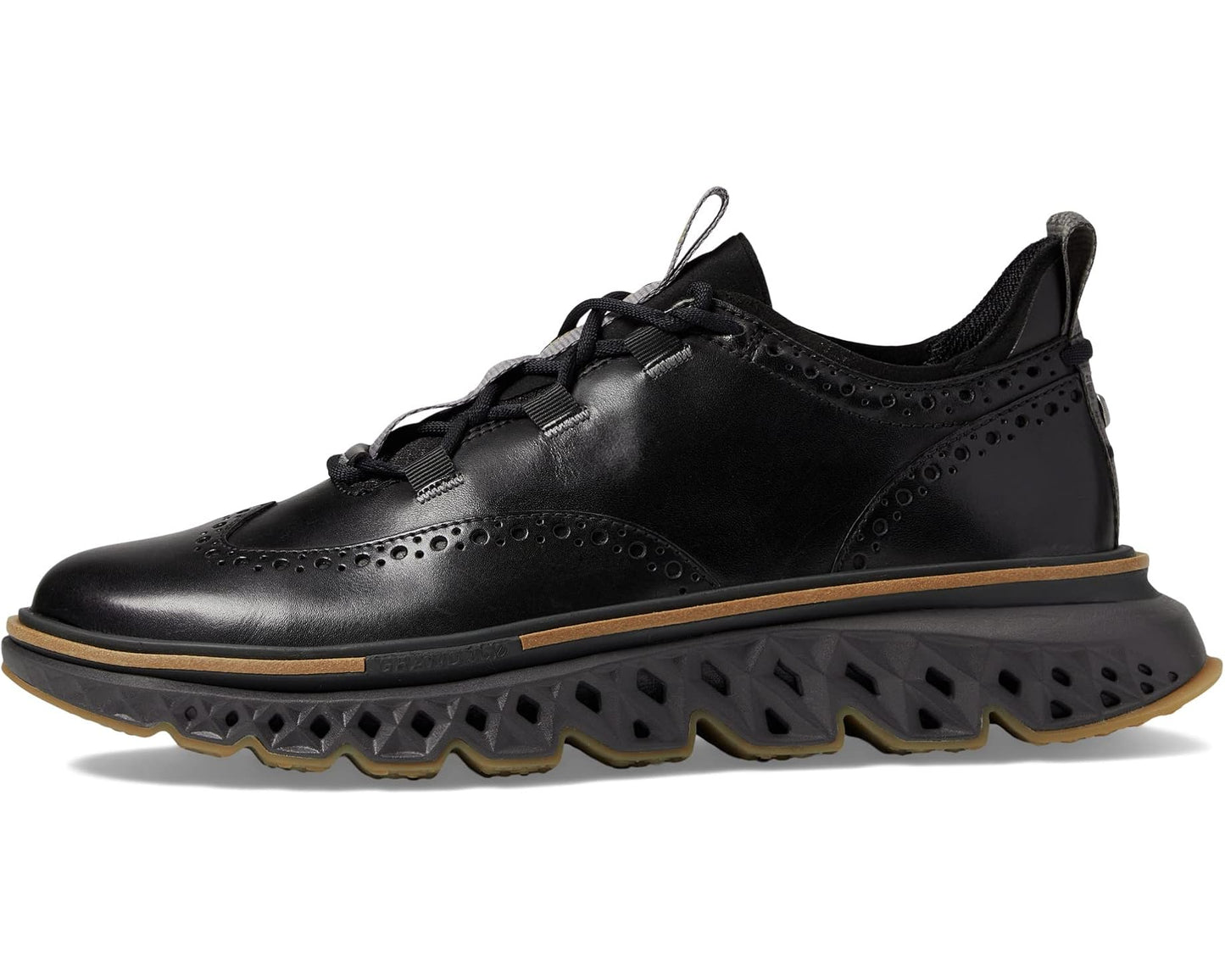 Men's Cole Haan 5.Zerogrand Wingtip Oxford Black/Pavement