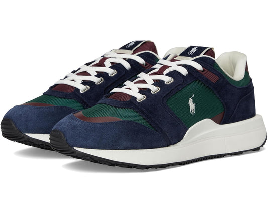 Men's Polo Ralph Lauren Train 89 Suede & Oxford Sneakers Collegiate Color-Block
