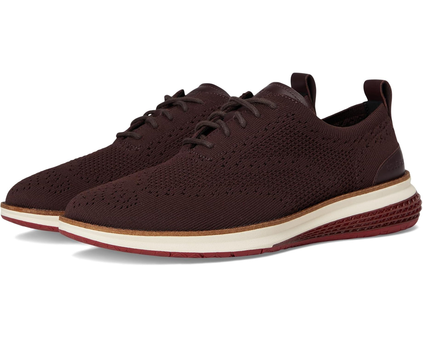 Men's Cole Haan Original Grand Energy Weave Stitchlite Wing Oxford Chocolate Raisin/Claret/Ivory