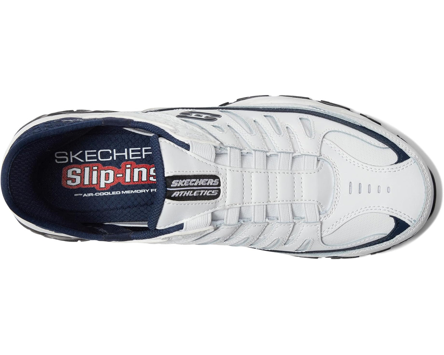 Men's SKECHERS Afterburn M. Fit Grill Captain Hands Free Slip-Ins White/Navy
