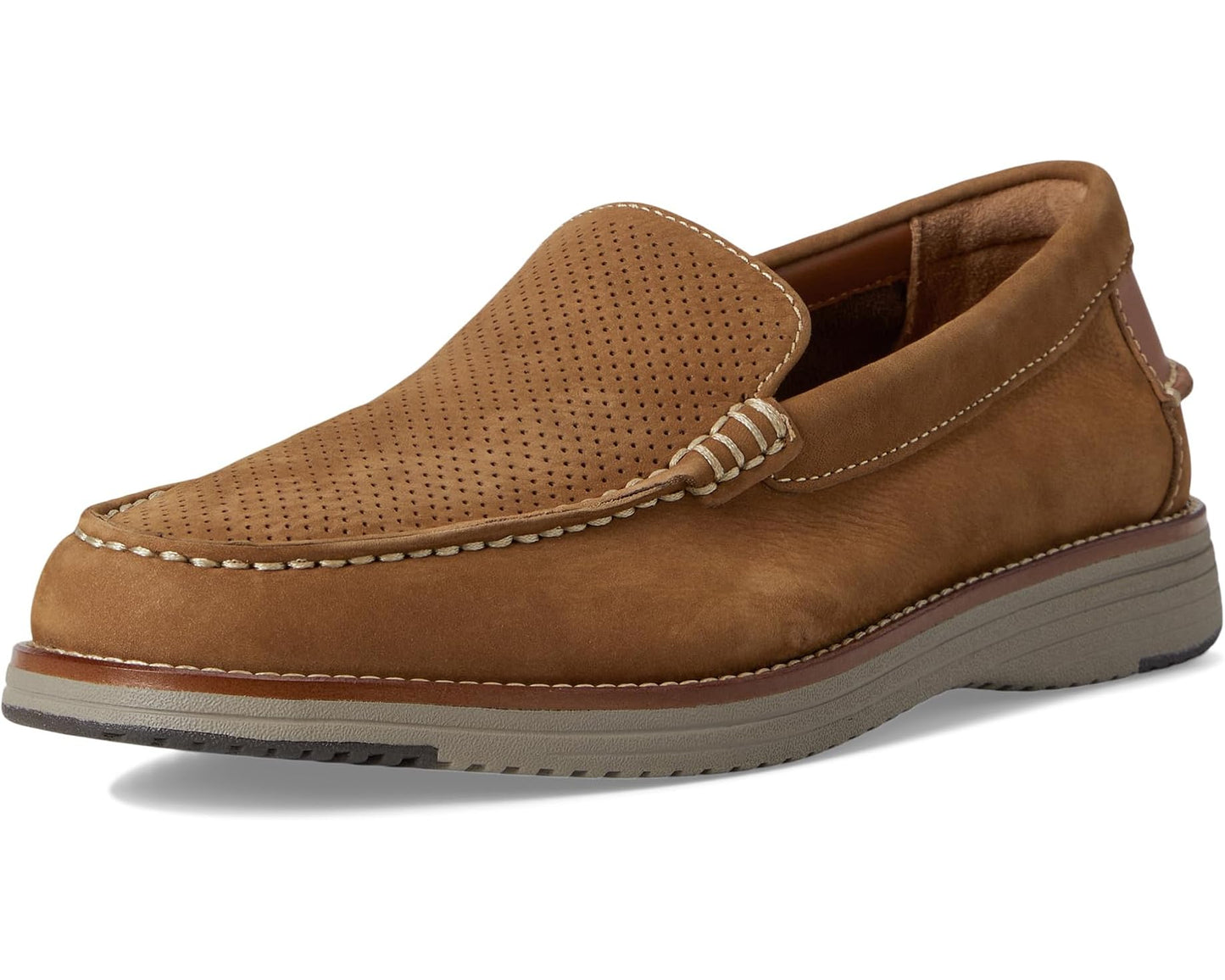 Men's Johnston & Murphy Upton Perfed Venetian Snuff Nubuck