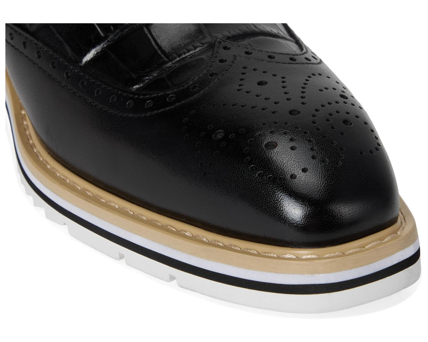 Men's Stacy Adams Beaumont Wing Tip Lace-Up Black