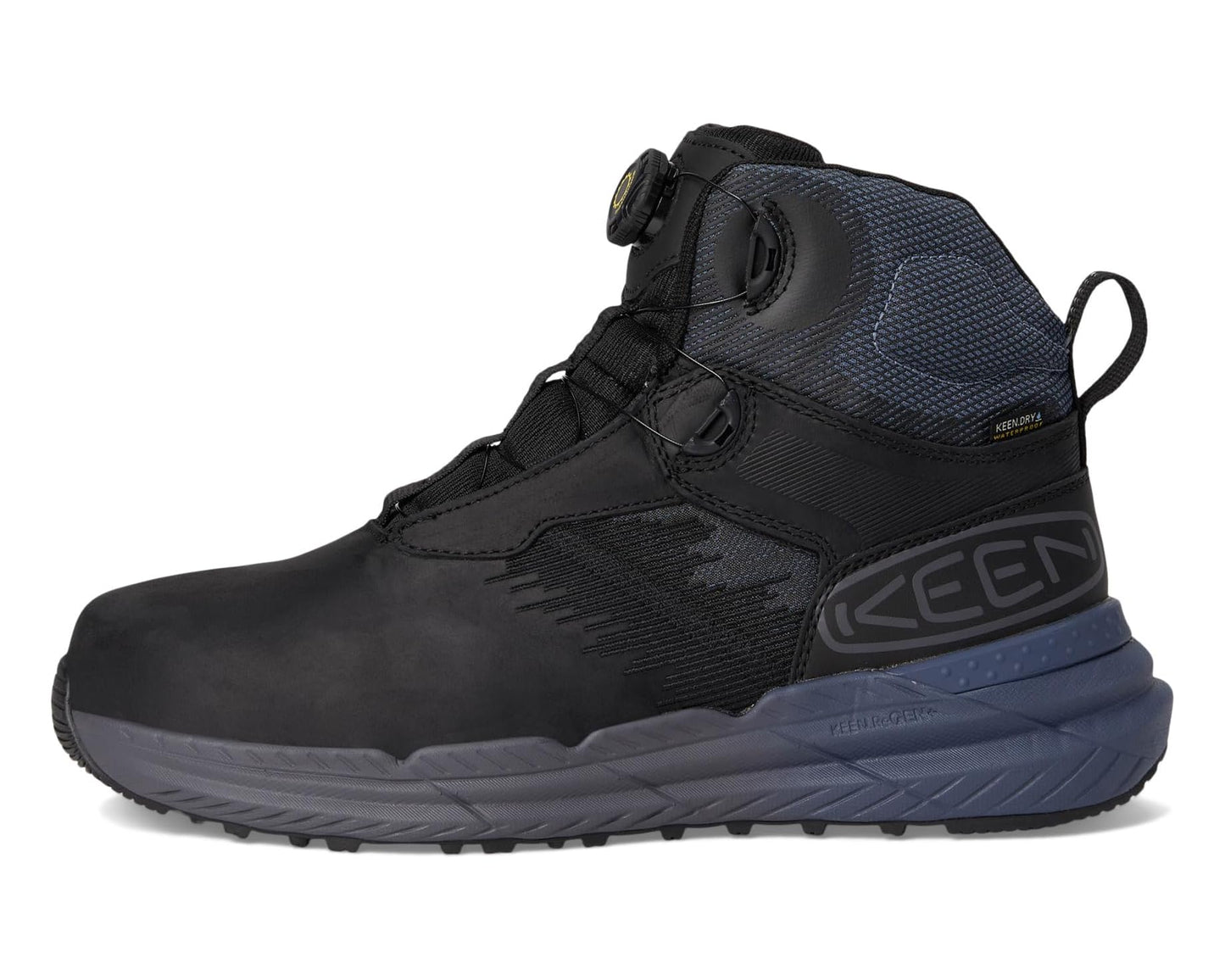 Men's KEEN Utility Snapline RF Waterproof Boot (Carbon-Fiber Toe) Vintage Indigo/Black