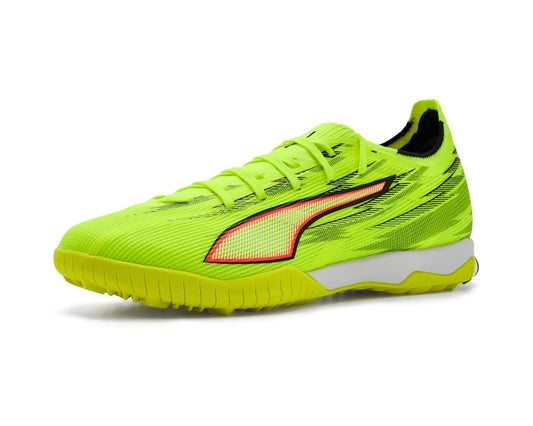 Men's PUMA Ultra 6 Match Turf Trainer Soccer Cleats Yellow Alert/Black/Glowing Red/Lime Squeeze