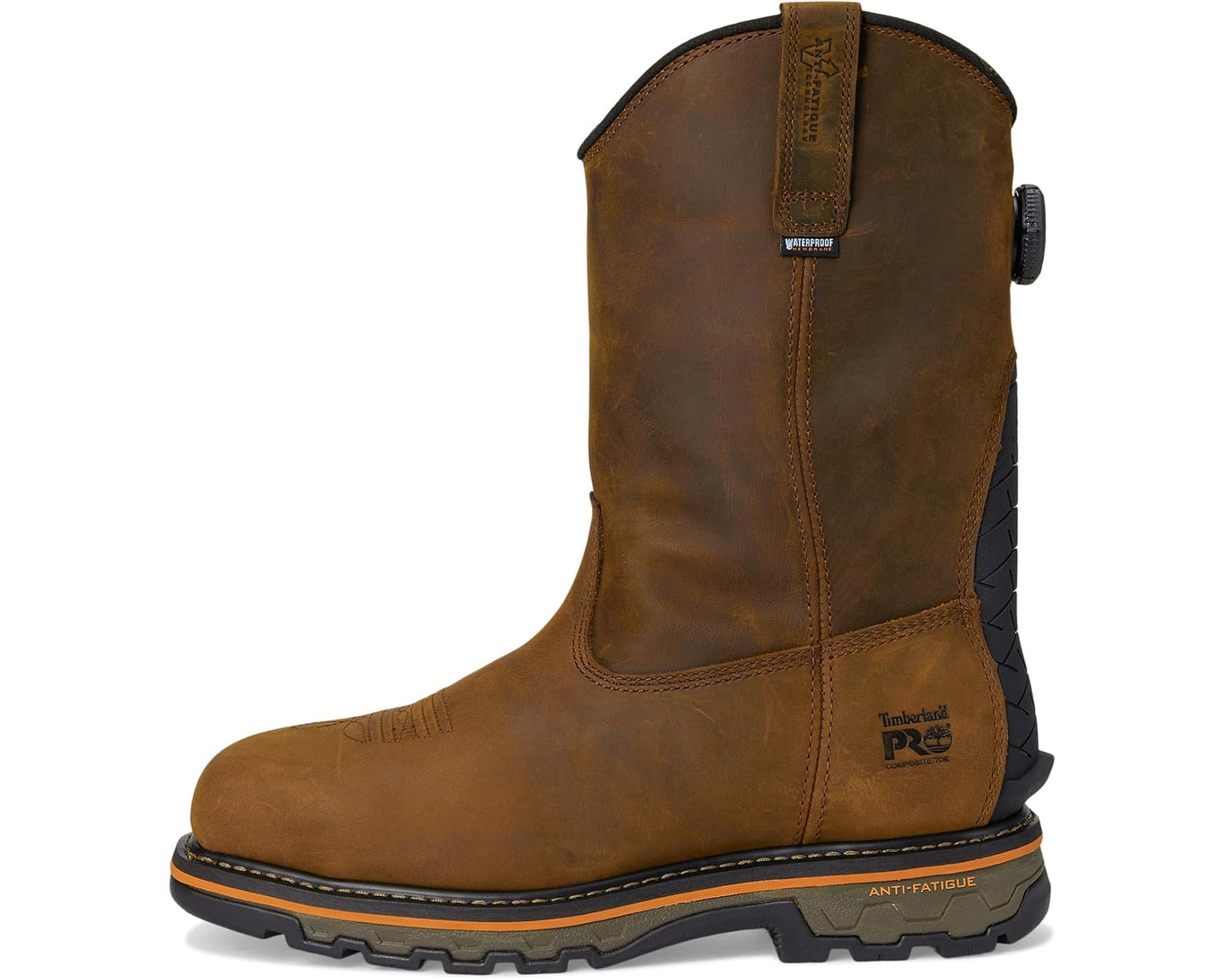 Men's Timberland PRO True Grit BOA Pull-On Composite Safety Toe Waterproof Earth Bandit Brown