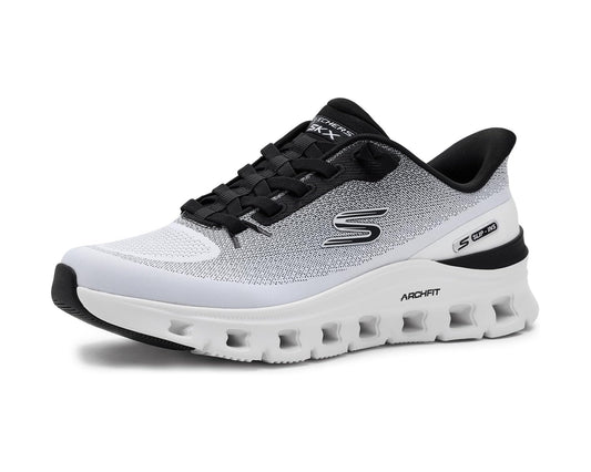 Men's SKECHERS Arch Fit Glide-Step Pro Hands Free Slip-In White/Black