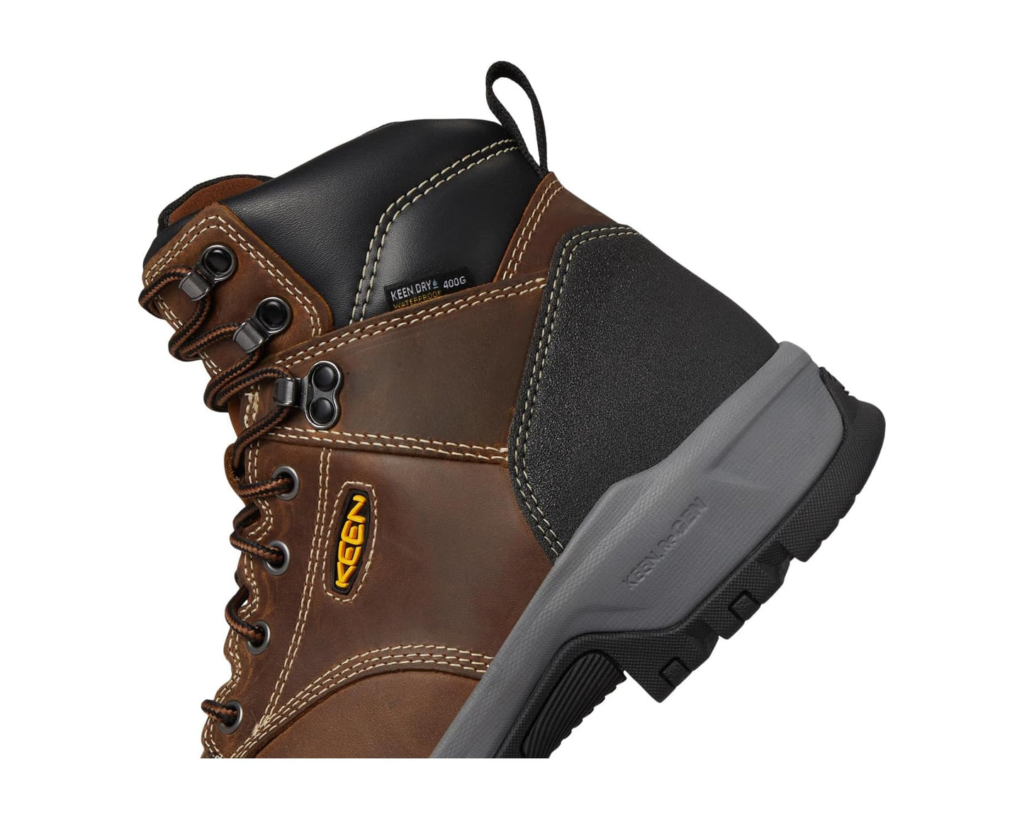 Men's KEEN Utility Evanston 6 Composite Toe Waterproof Insulated 400G Bison/Black