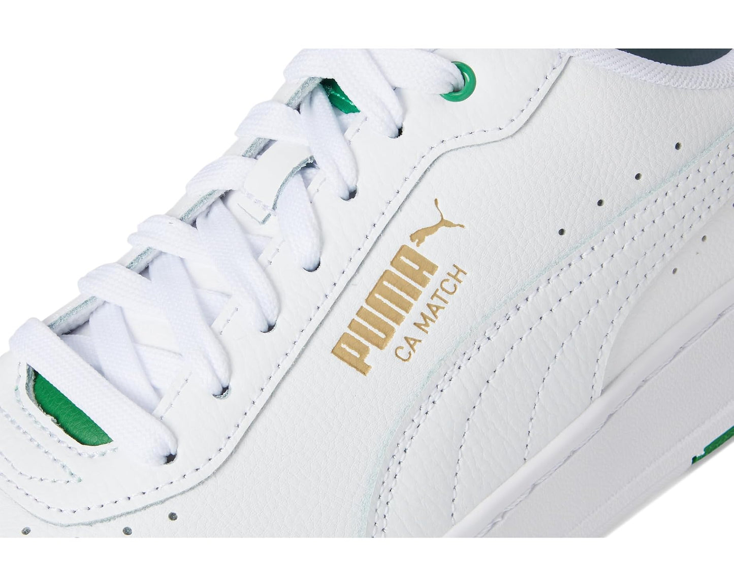 Men's PUMA CA Match Shoes White/Archive Green