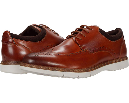 Men's Stacy Adams Synergy Wing Tip Oxford Cognac