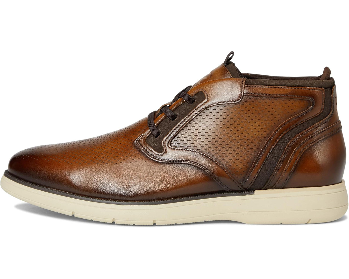 Men's Stacy Adams Eastmont Elastic Lace Boots Cognac