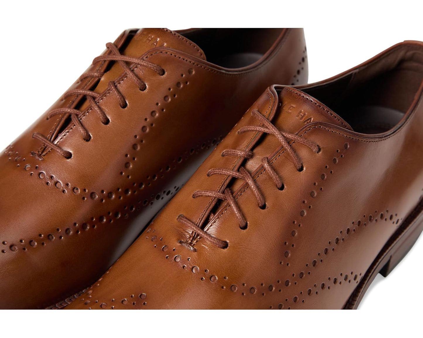 Men's Cole Haan Ledley Grand Brogue Wingtip Oxfords British Tan/Dark Natural