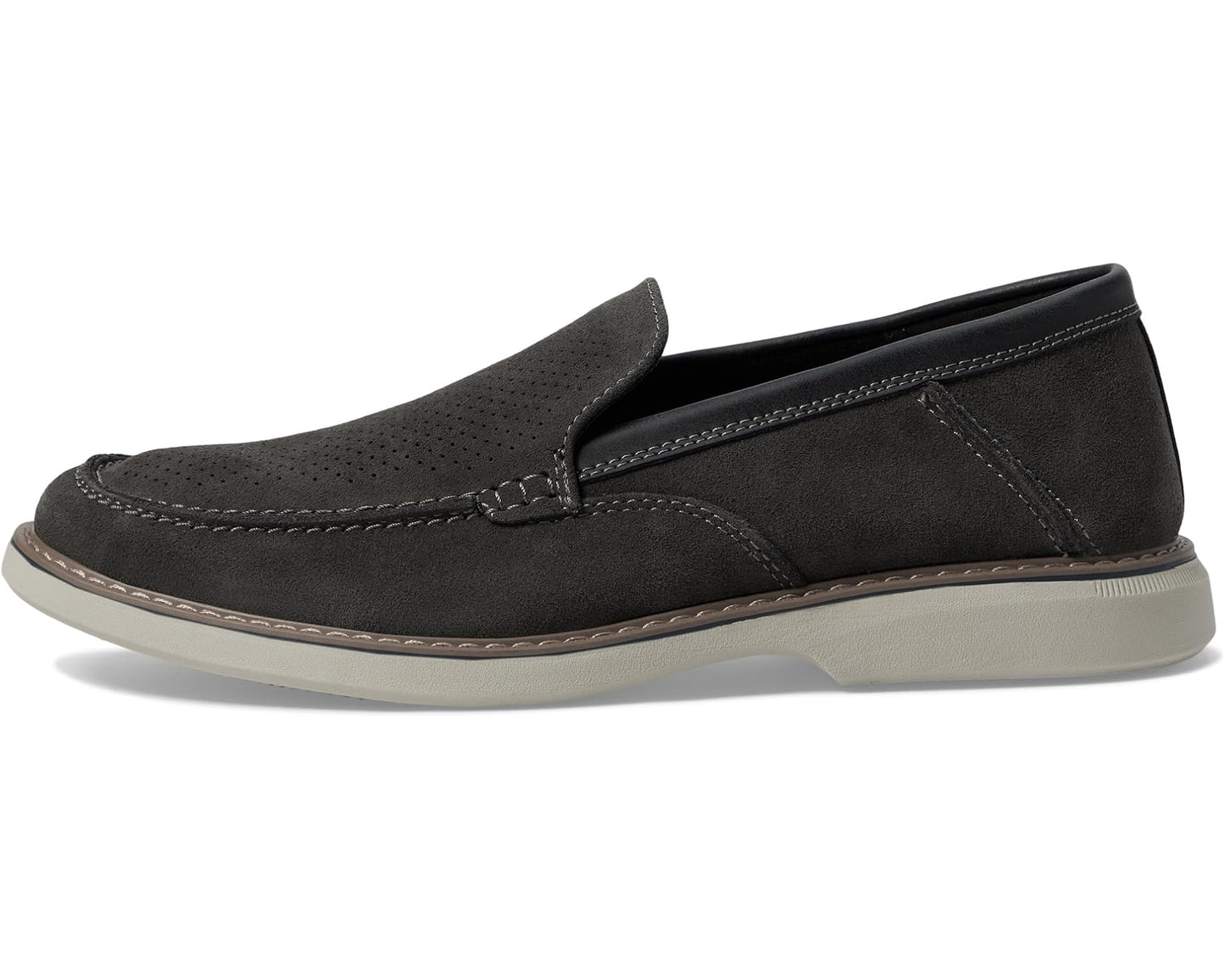 Men's Nunn Bush Otto EZ Moccasin Toe Slip-On Easy On Loafer Grey