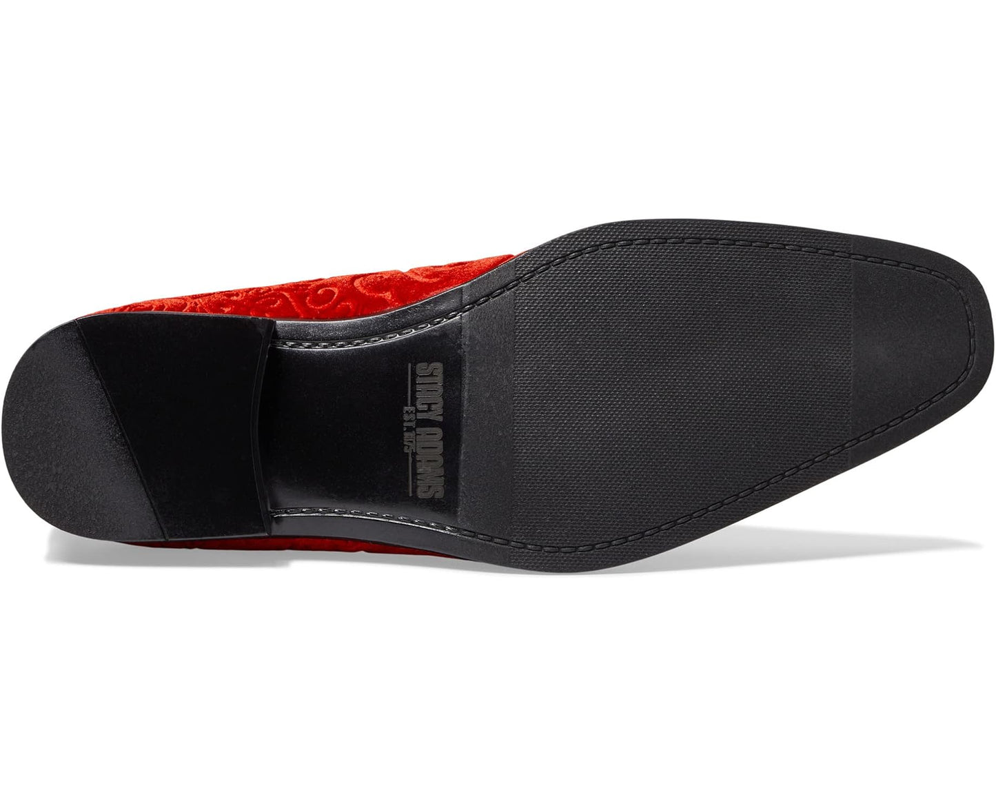 Men's Stacy Adams Saunders Velour Slip-On Red