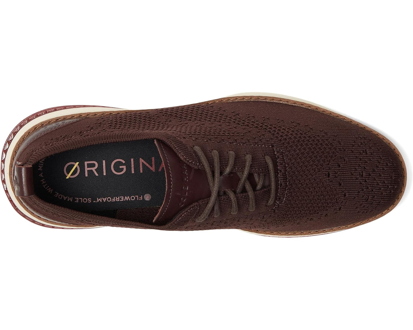 Men's Cole Haan Original Grand Energy Weave Stitchlite Wing Oxford Chocolate Raisin/Claret/Ivory