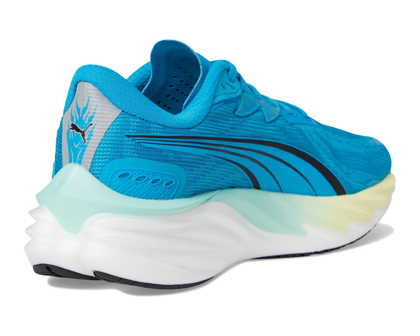 Men's PUMA Velocity Nitro Running Shoes Speed Blue/Gold Moon