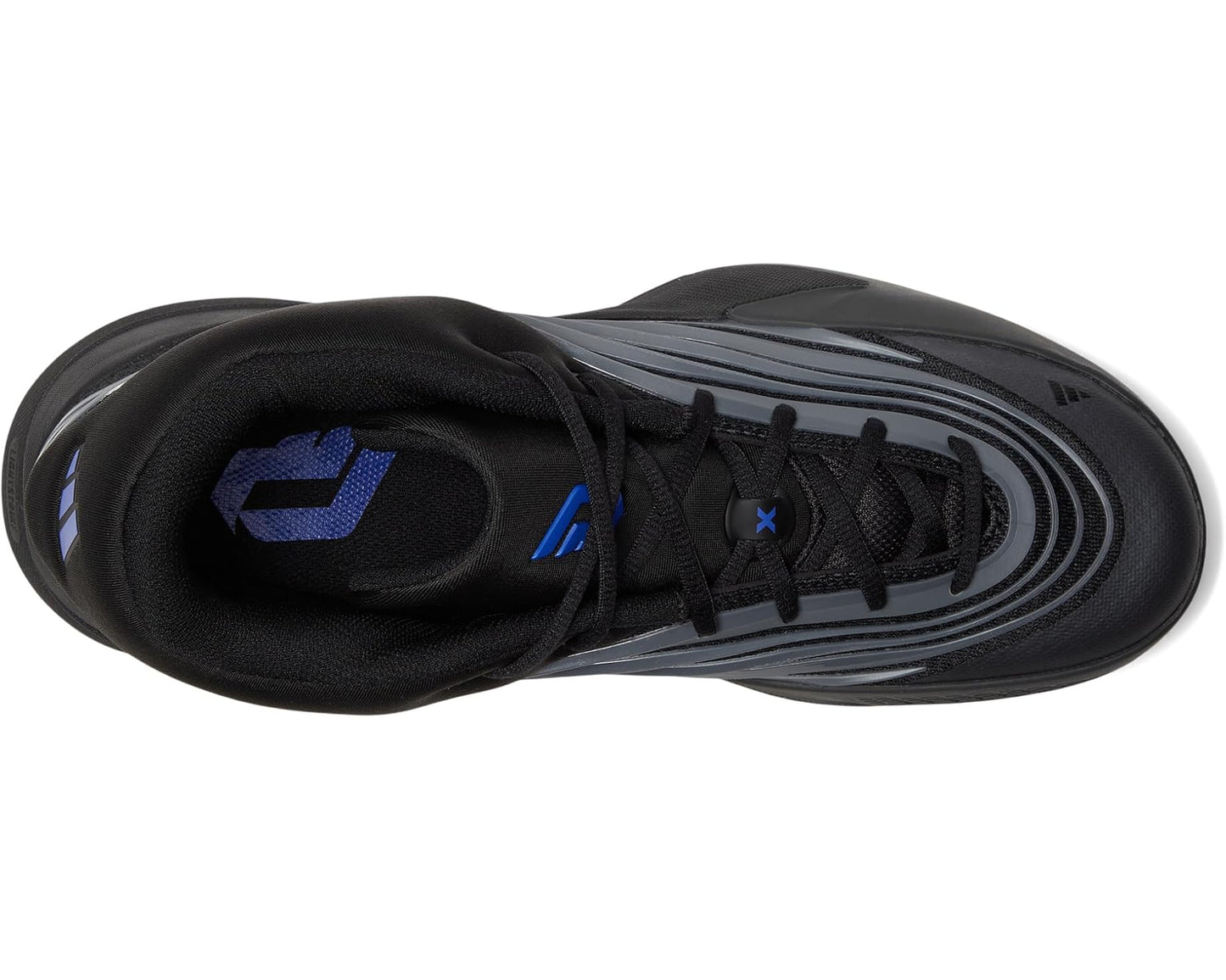 Unisex adidas Dame X Basketball Shoes Black/Iron Metallic/Lucid Blue