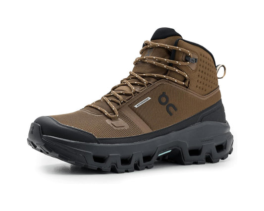 Men's On Cloudrock Mid Waterproof Earth/Black