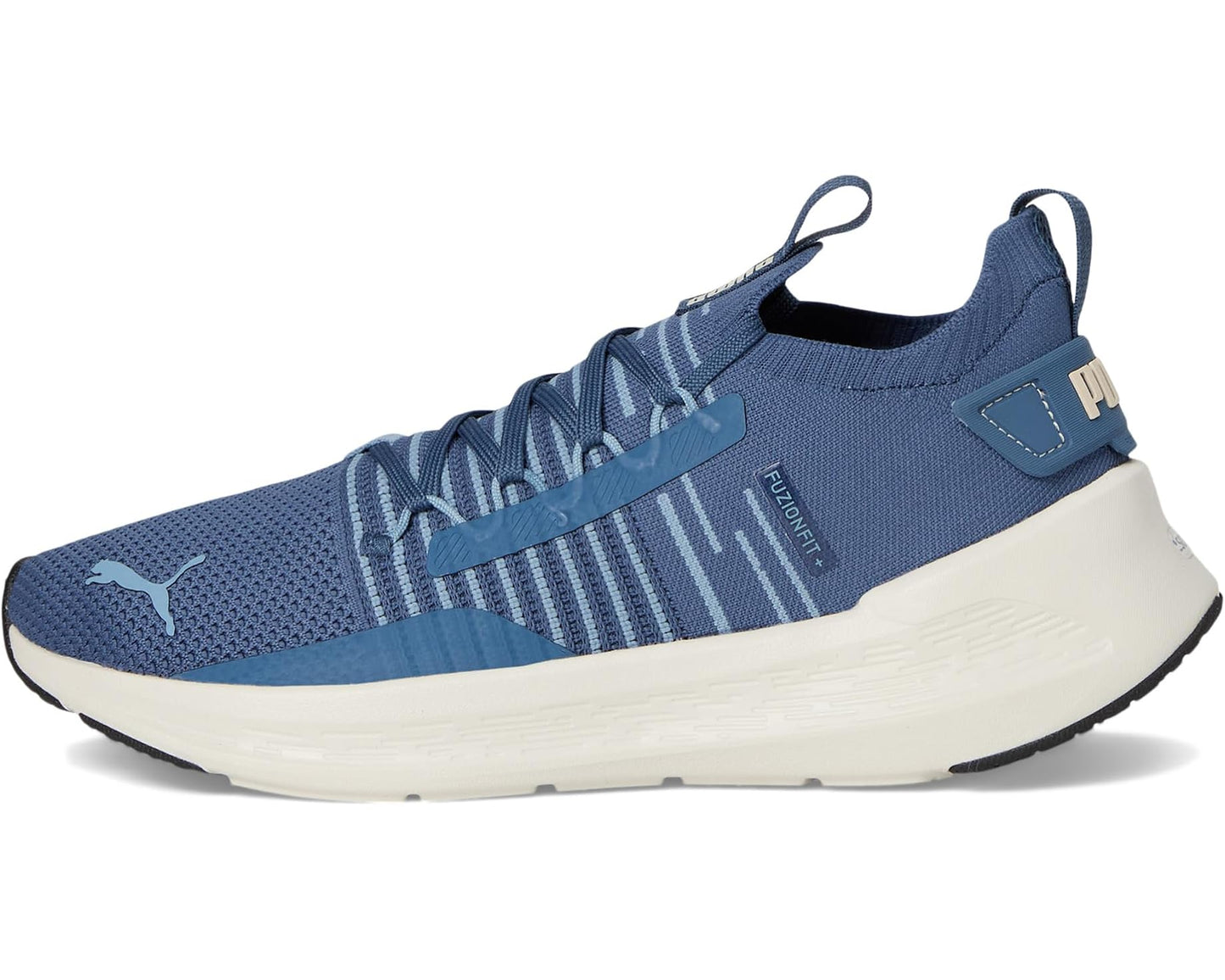 Men's PUMA Softride Symmetry Fuzion Running Shoes Dark Indigo/Cool Blue/Alpine Snow