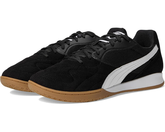 Men's PUMA King Top Indoor Trainer Soccer Shoes Puma Black-Puma White-Puma Gold