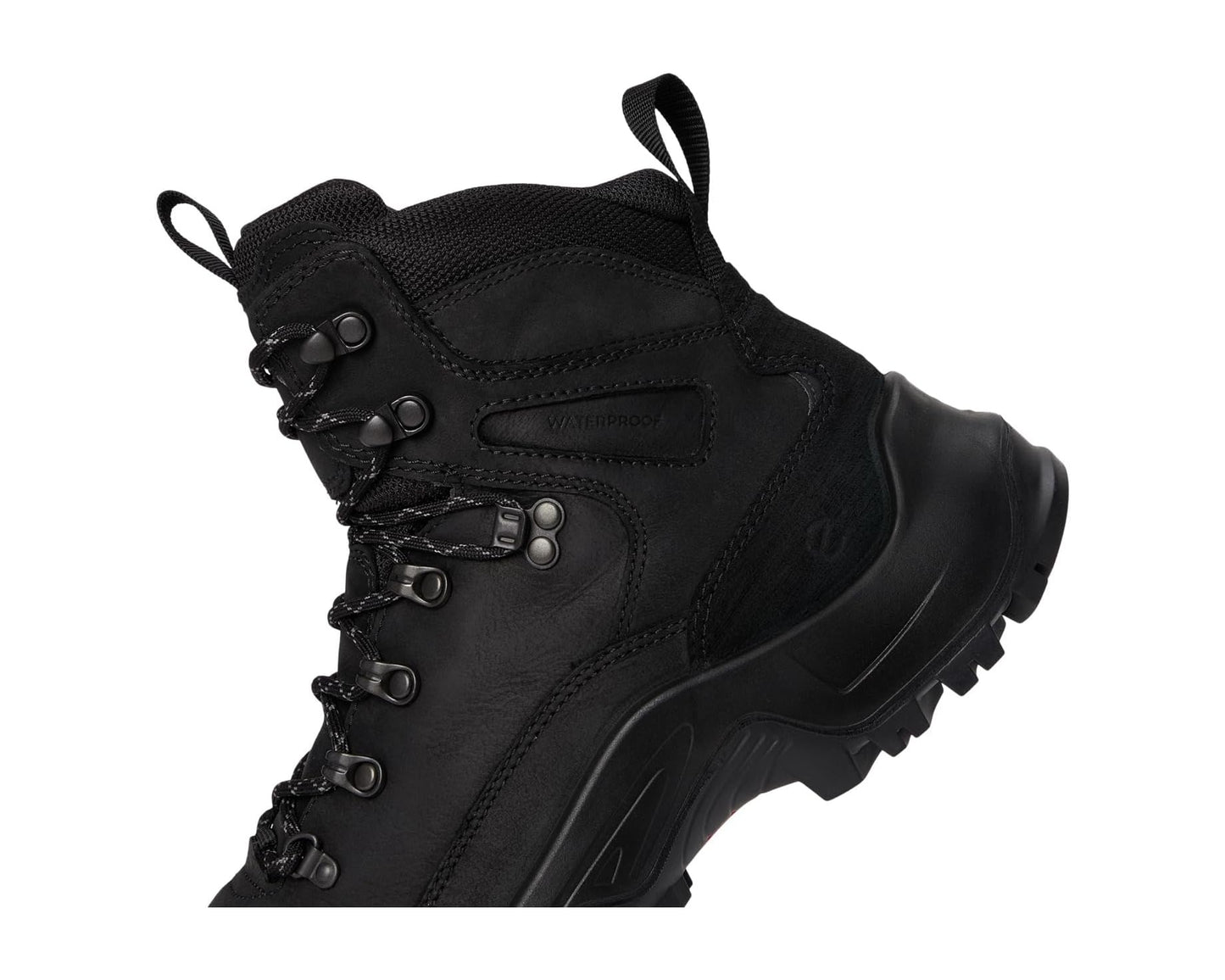 Men's ECCO Sport Offroad Waterproof High Lace-Up Hiking Boots Black Nubuck/Black Oil Nubuck