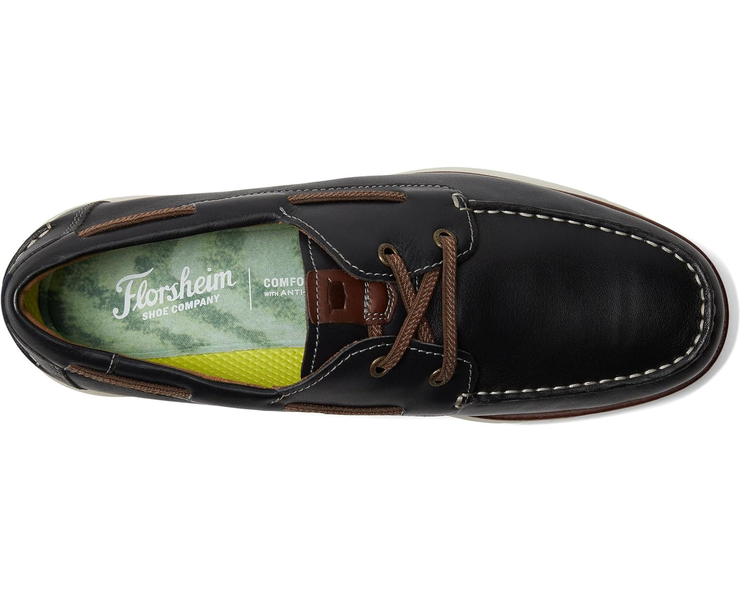 Men's Florsheim Tropics Elastic Lace Moc Toe Boat Shoes Navy
