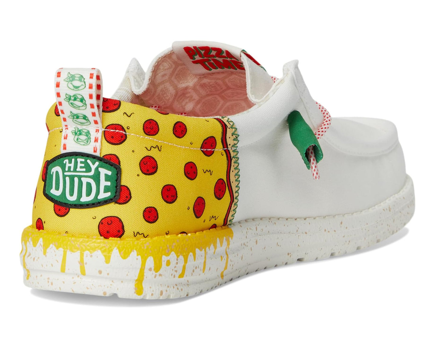 Men's Hey Dude Wally Funk TMNT Pizza White/Red