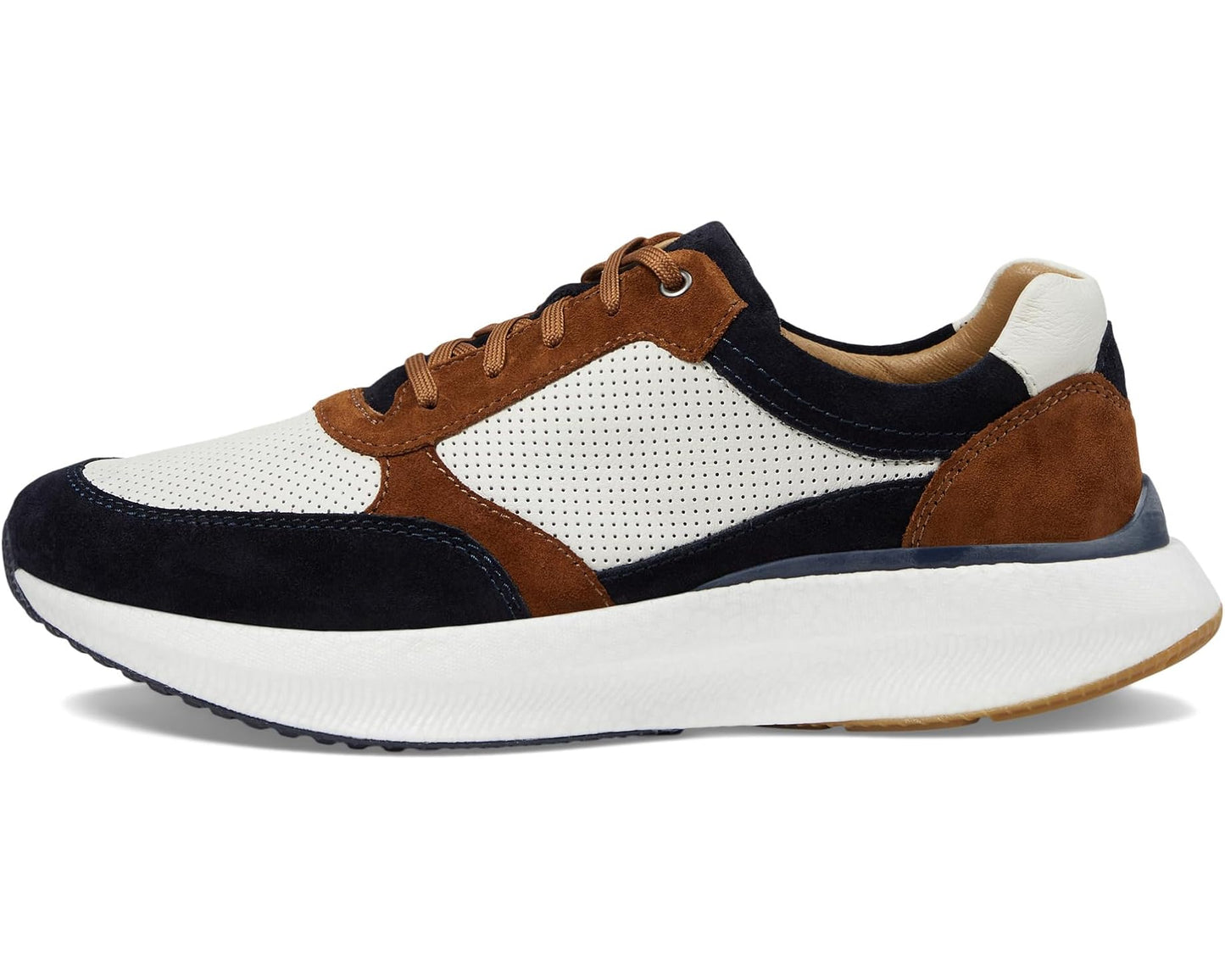 Men's Johnston & Murphy Collection Briley Perfed Jogger Navy Multi Suede/Full Grain