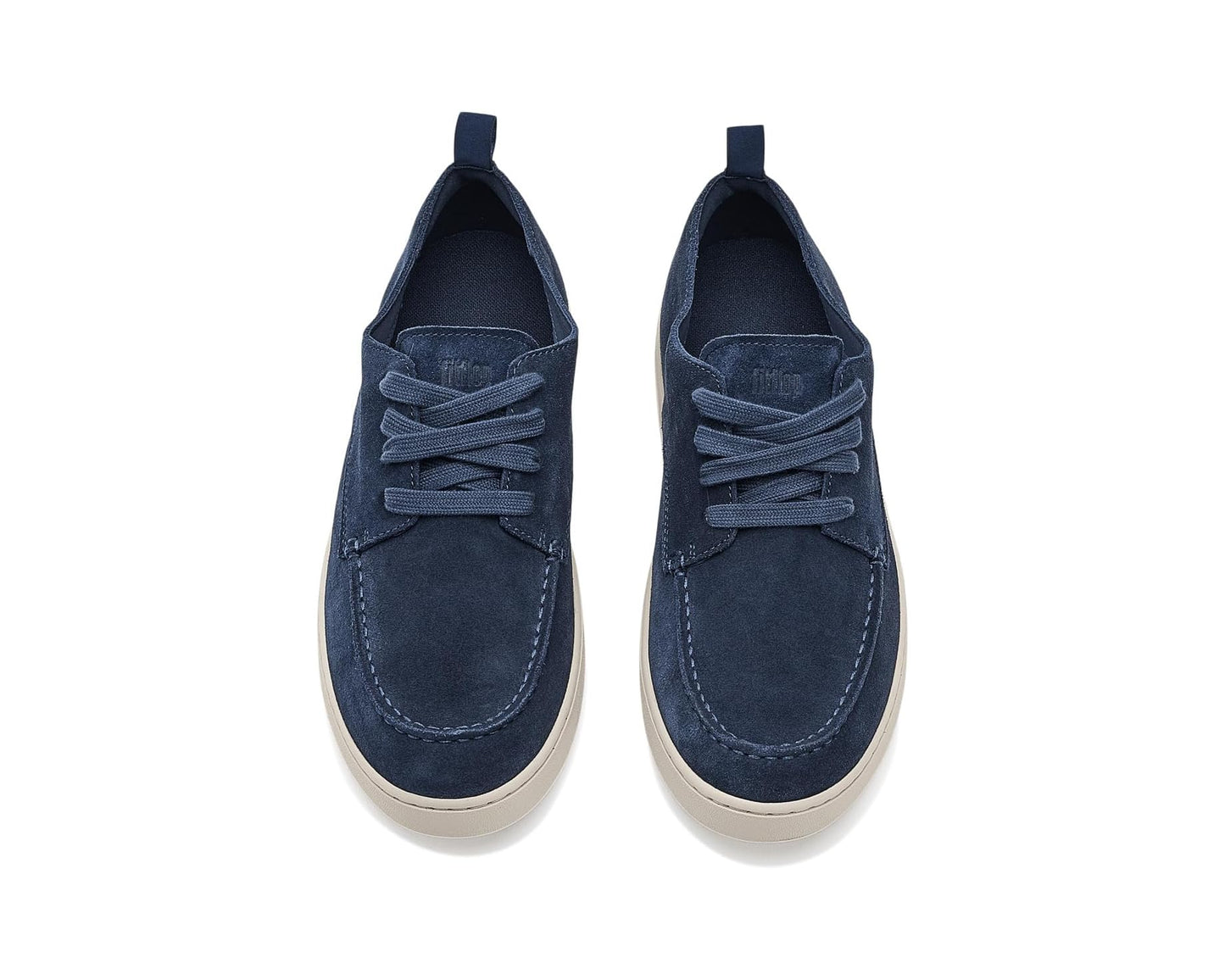 Men's FitFlop Craft-Q Suede Moc Derby Shoes Midnight Navy