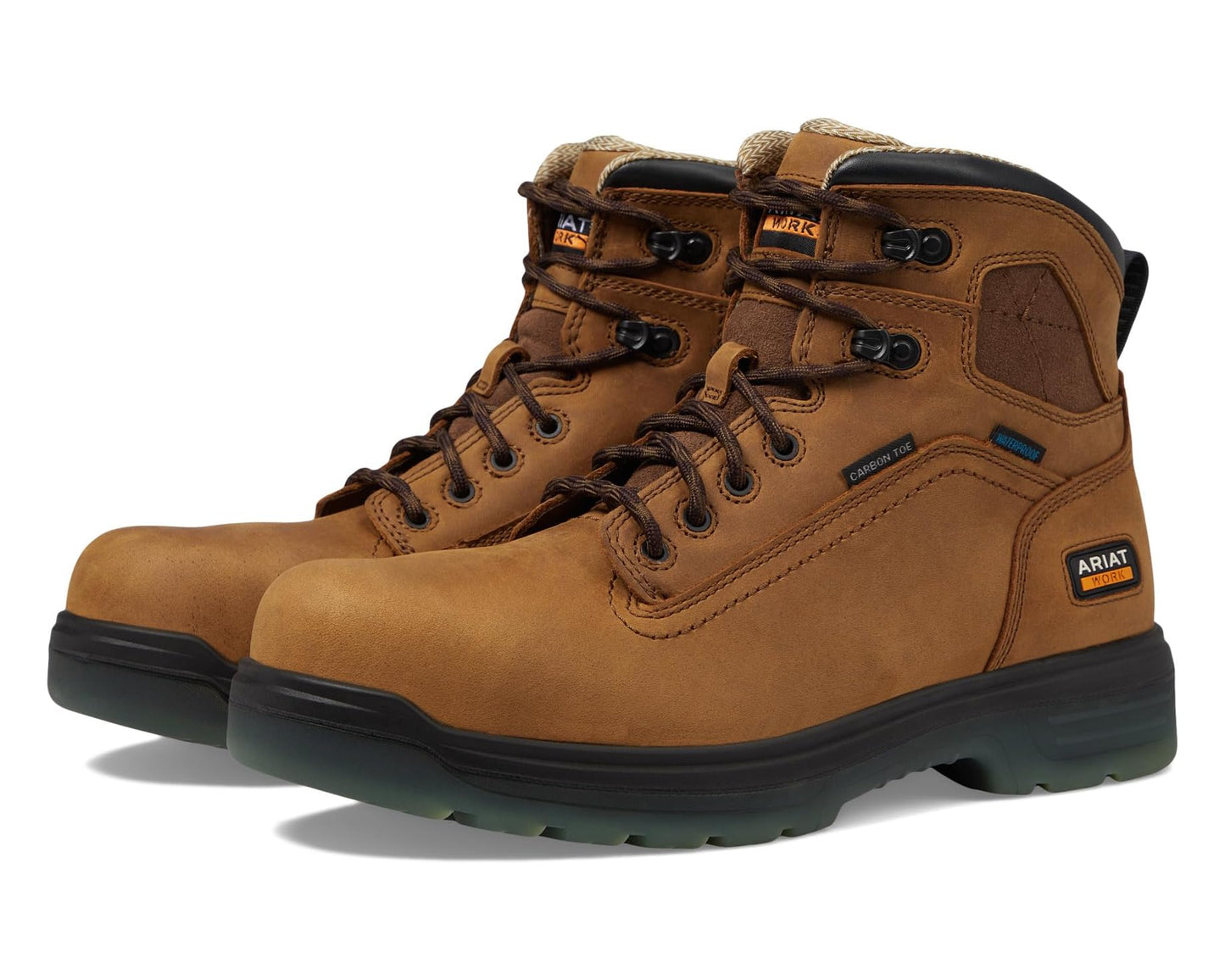 Men's Ariat Turbo 6 Waterproof Carbon Toe Work Boots Aged Bark