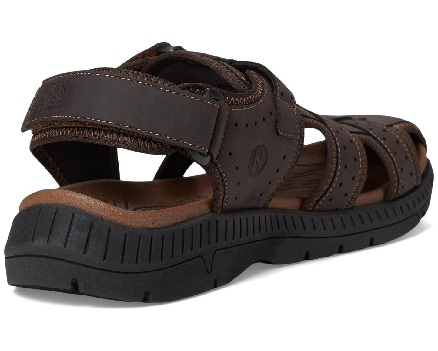 Men's Nunn Bush Lauguna Closed Toe Fisherman Sport River Lightweight Sandals Brown