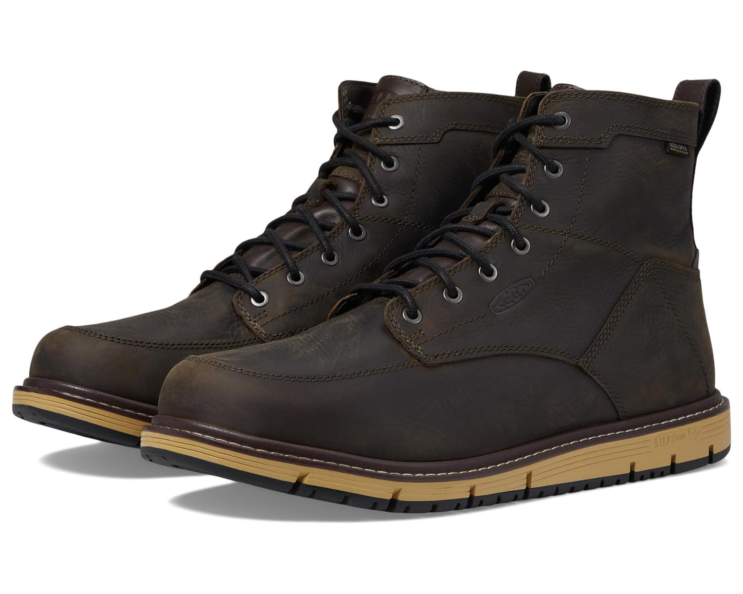 Men's KEEN Utility 6 San Jose Waterproof Soft Toe Cascade Brown