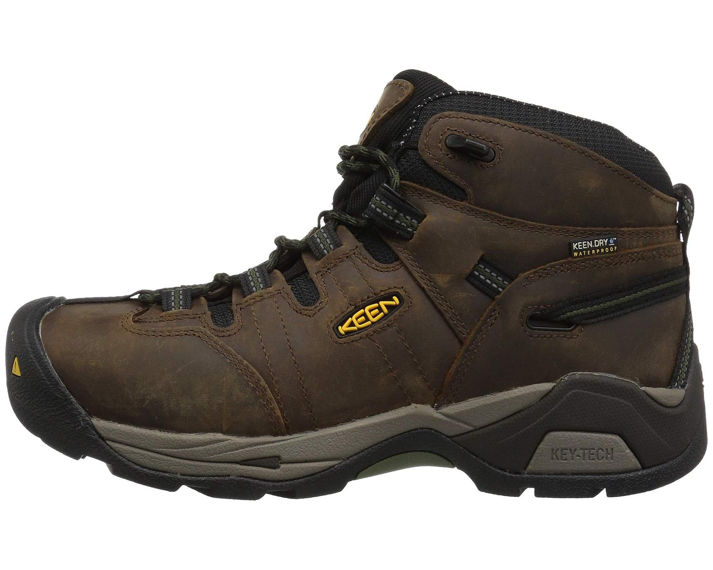Men's KEEN Utility Detroit XT Mid Steel Toe Waterproof Cascade Brown/Bronze Green