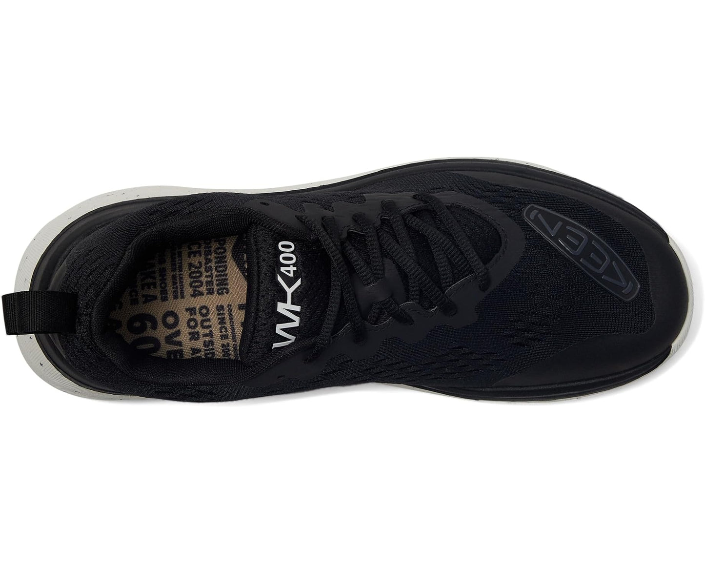 Men's KEEN WK400 Performance Breathable Walking Black/White
