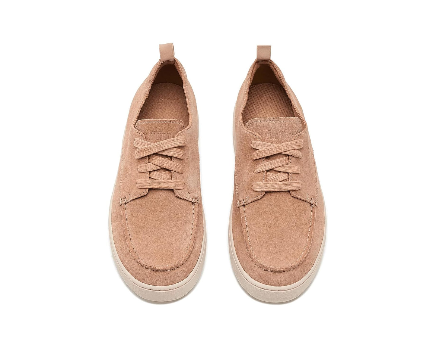 Men's FitFlop Craft-Q Suede Lace-Up Moc Derby Loafers Faded Sand