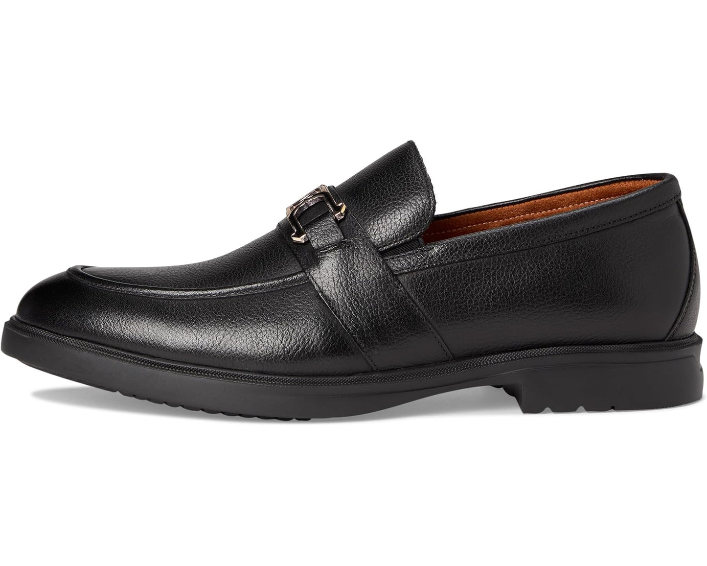 Men's Stacy Adams Todridge Moc Toe Slip-On Loafer Black Tumble
