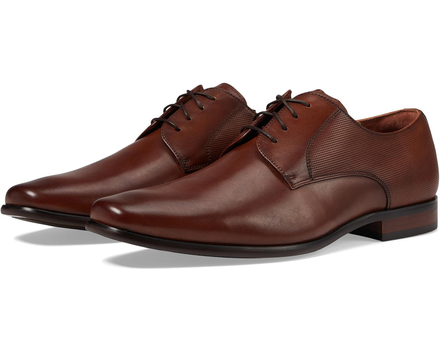 Men's Florsheim Postino Plain Toe Oxford Cognac Smooth/Perf
