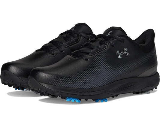 Men's Under Armour Drive Fade Golf Shoes Black/Metallic Silver