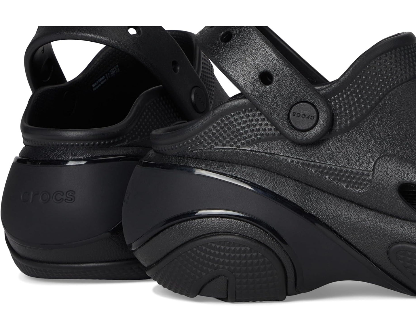 Unisex Crocs Bubble Crush Clogs Triple Black