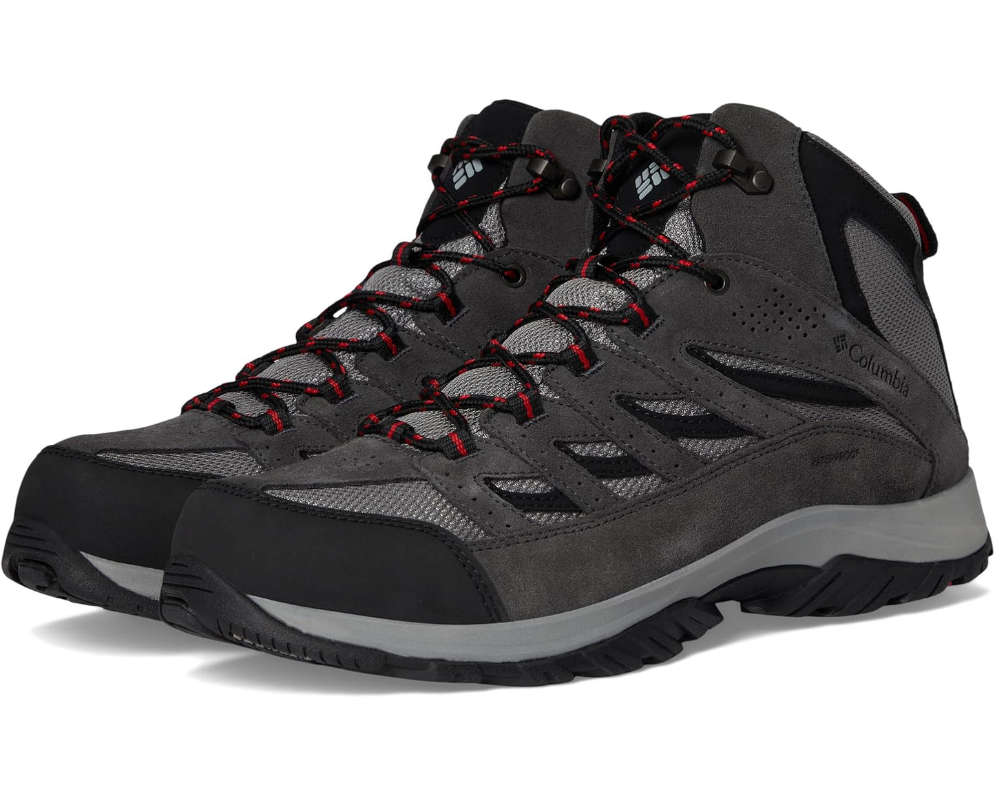 Men's Columbia Crestwood Mid Waterproof Dark Grey/Mountain Red