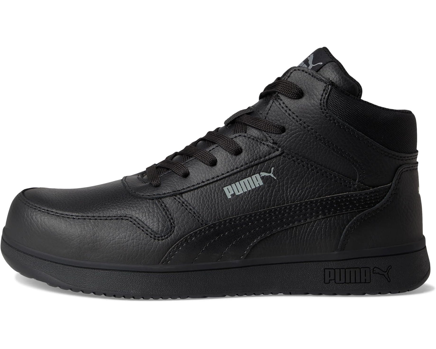 Men's PUMA Safety Frontcourt Leather Mid ASTM EH Black