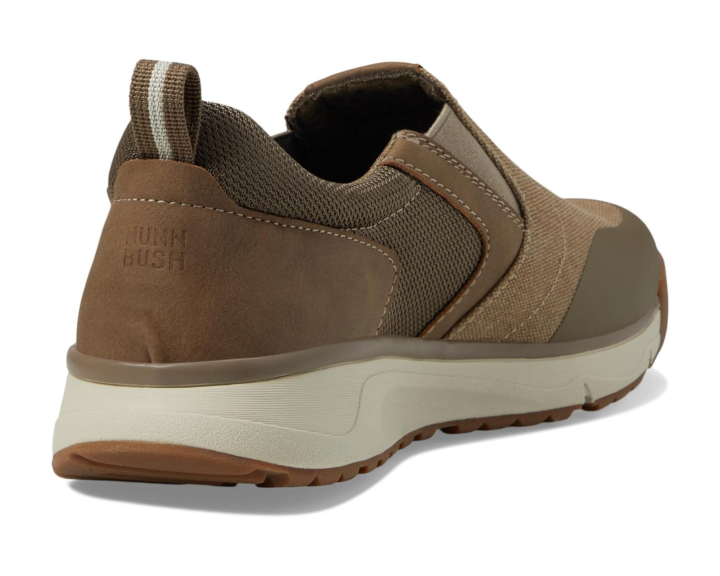 Men's Nunn Bush Sedona Canvas Moccasin Toe Slip-On Comfortable Lightweight Loafer With Memory Foam Stone
