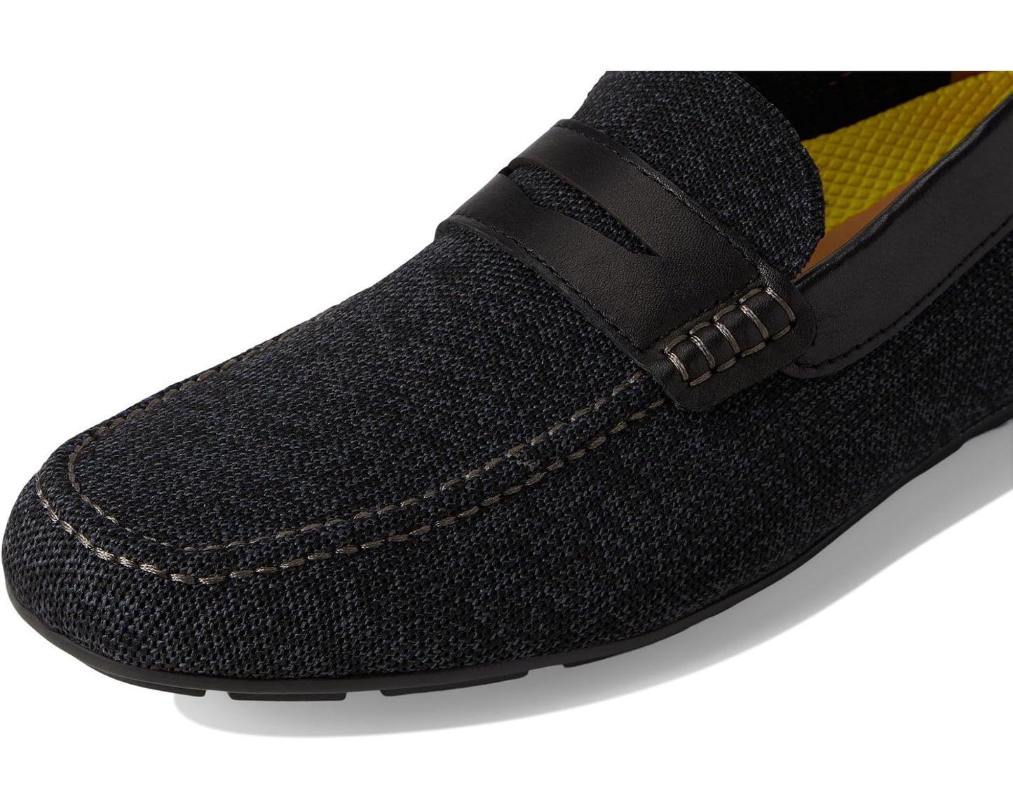 Men's Florsheim Motor Knit Moc Toe Penny Driver Black