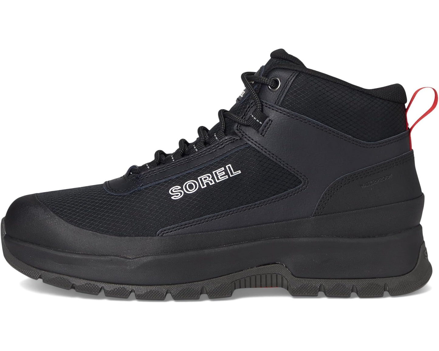 Men's SOREL Outing Nw Sneaker Mid Waterproof Black/Black